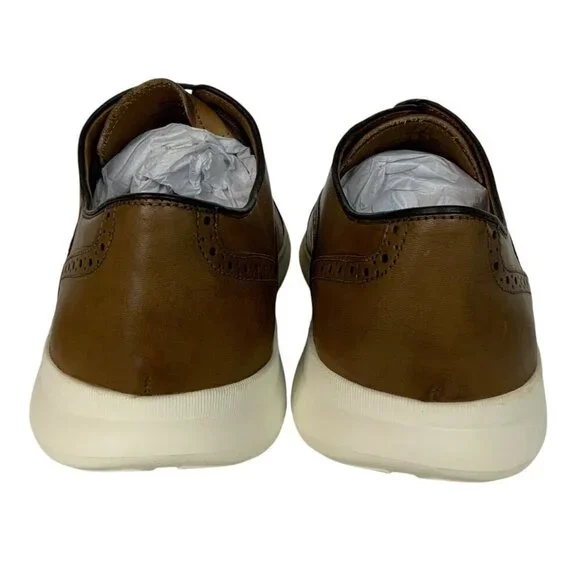 Johnston & Murphy Hennings Cap Toe Oxfords Mens 11M Brown Leather TruFoam Sole - Picture 4 of 11